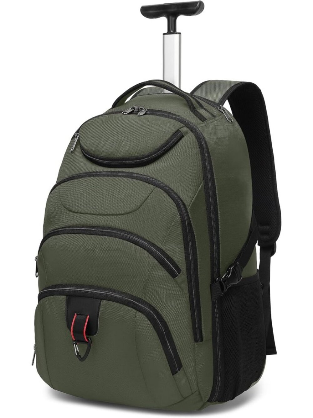 Water-Resistant 17" Rolling Backpack Trolley Bag for Travel, College & Business